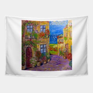 Street by the sea Tapestry