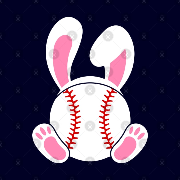 Baseball Easter bunny with rabbit ears bunny feet by Hobbybox