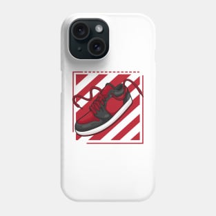 AJ 1 Alternate Bred Toe Sneaker Phone Case