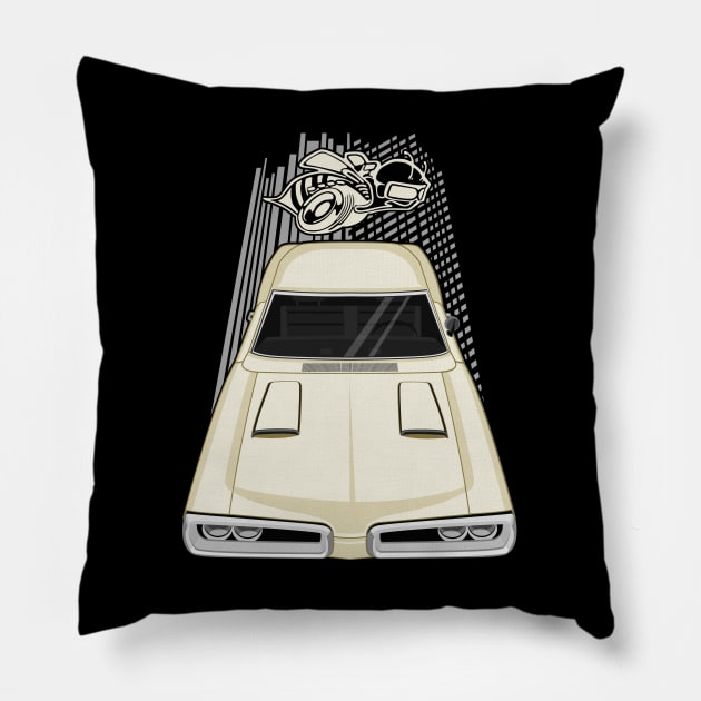 Dodge Coronet Super Bee 1970 - beige Pillow by V8social