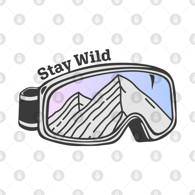 Sunset Mountain Ski Goggles | Stay Wild by KlehmInTime