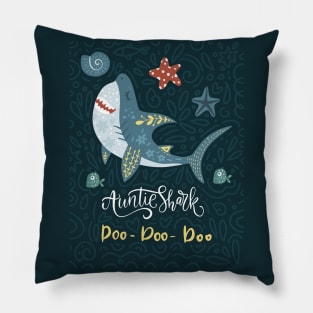 Aunty Shark Doo Doo Doo Pillow