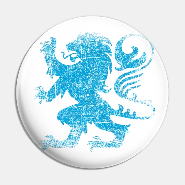 Scottish Heraldry Lion distressed style Pin by Keleonie