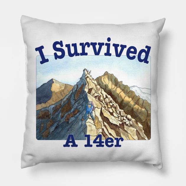 I Survived A 14er Pillow by MMcBuck