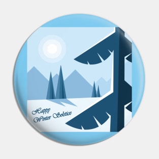 Happy Winter Solstice Pin