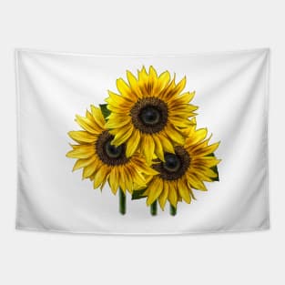 Sunflower Group Faux Watercolor Tapestry
