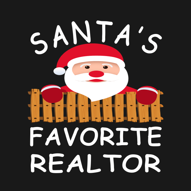 Santa's Favorite Realtor Shirt Christmas Party Shirt Gift by melmahameed