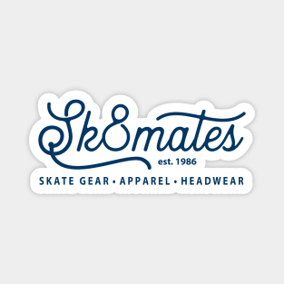 Sk8mates Vintage Logo Design Est 1986 Back Printed Design Magnet