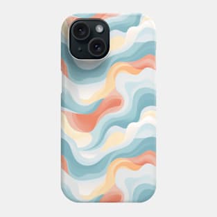 Pastel Ripples: Modern Abstract Waves Unleashed Phone Case