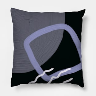 Retro Black Box Abstract Art Pillow