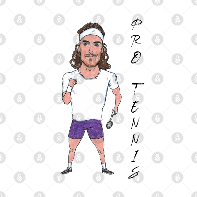 Stefanos Tsitsipas Pro Tennis by dizzycat-biz