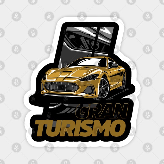 Maseratti GranTurismo Gold Magnet by aredie19