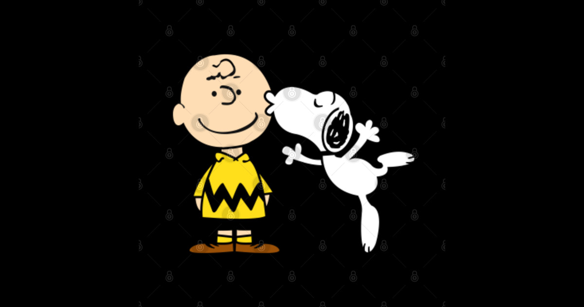 Snoopy Kiss Charlie Brown Snoopy Sticker Teepublic