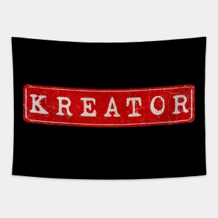 vintage retro plate Kreator Tapestry