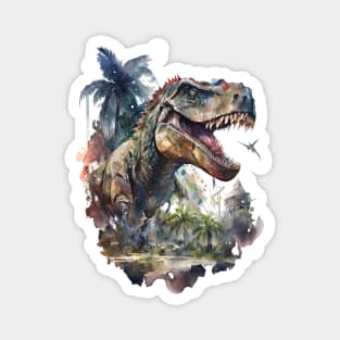 Jurassic Park Watercolor Design Magnet