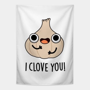 I Clove You Funny Spice Garlic Pun Tapestry