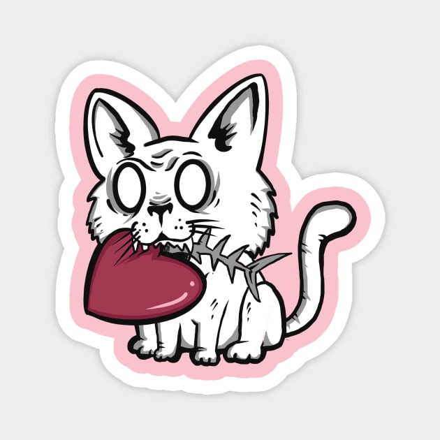 valentine cat Magnet by Paundra