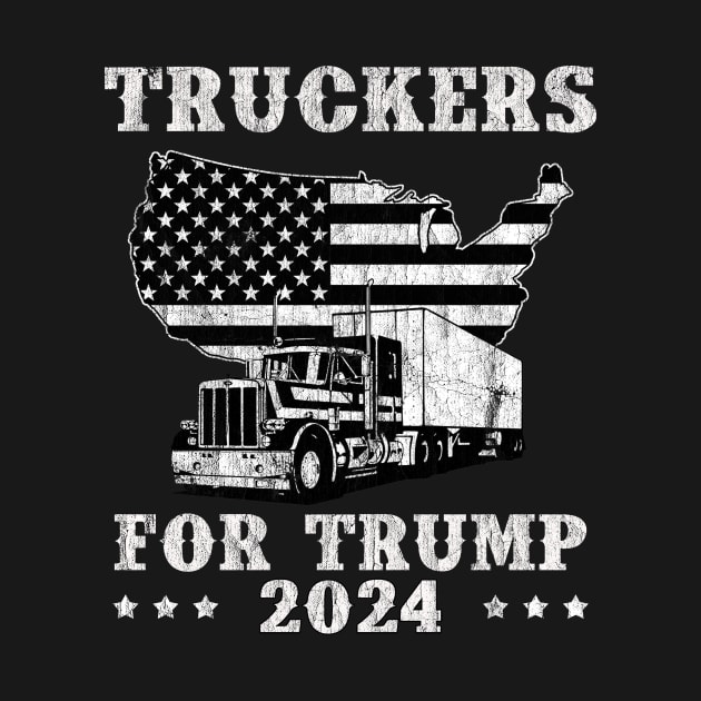 Truckers For Trump 2024 Political by Zimmermanr Liame