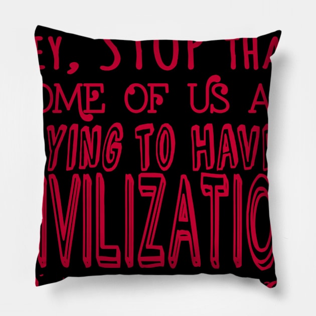 Civilization Pillow by Amy-Elyse Neer