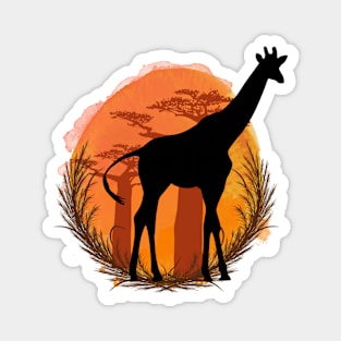 Giraffe Silhouette - Savannah Magnet