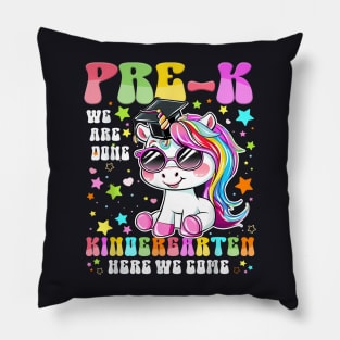 Pre K Graduation 2024 Cute Unicorn Girl Preschool Graduation Pillow