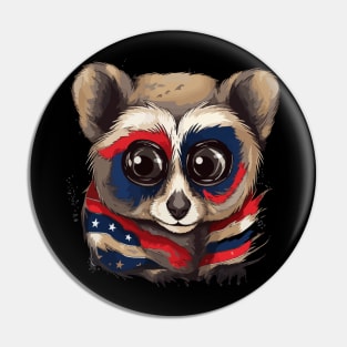 Patriotic Slow Loris Pin