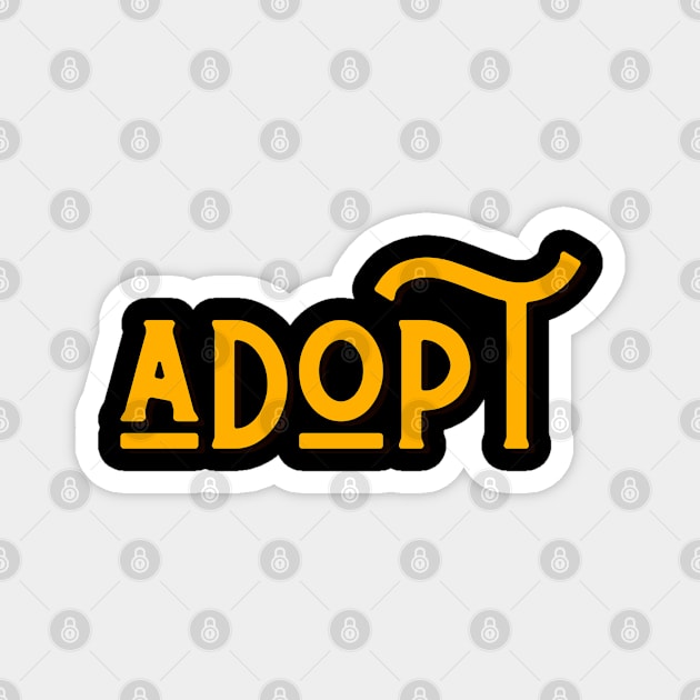 Retro Adopt Magnet by Rev Store