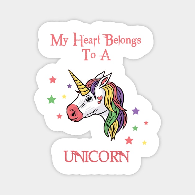 Unicorn Heart Magnet by Specialstace83