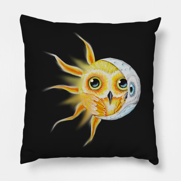 sunandmoonowl Pillow by Artelies202