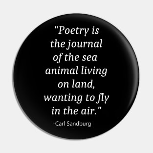 Quote For National Poetry Month Pin