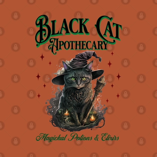 Black Cat Apothecary - Magickal Potions and Elixirs Halloween by PUFFYP