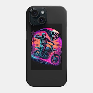 Skeleton Riding motorbike Cyber Future Style Phone Case