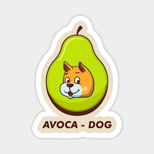 Avocado and dog Magnet