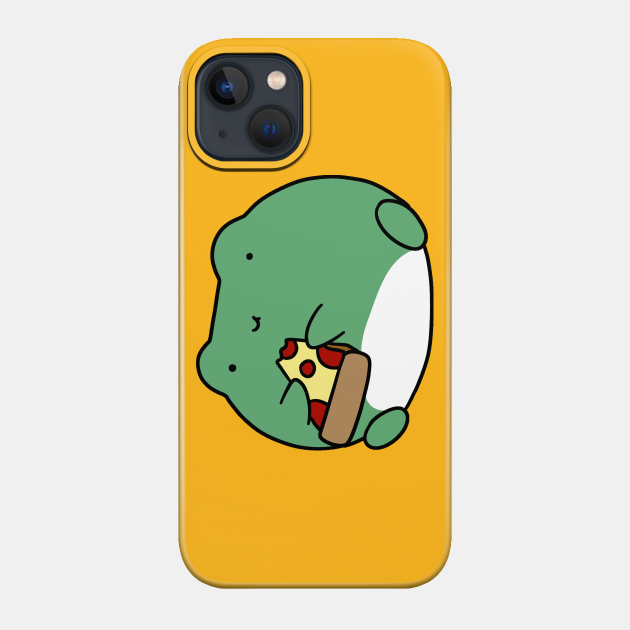 Frog Eating Pizza - Frog - Phone Case