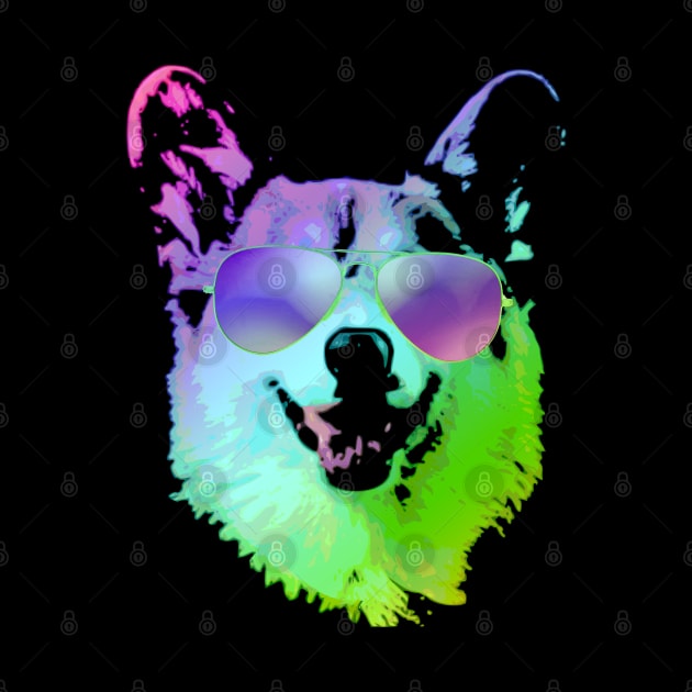 Cool Corgi With Sunglasses by Nerd_art