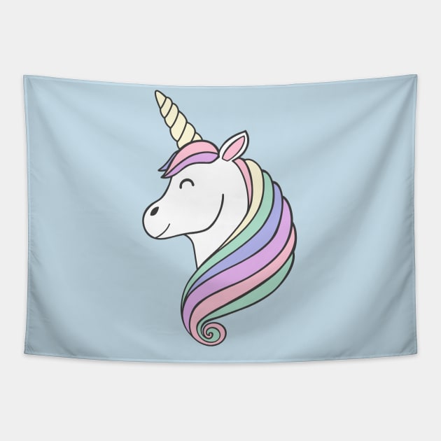 Unicorn Tapestry by carolinewillustration