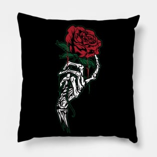 Horror Hand with Rose Pillow