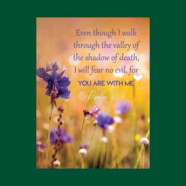 Even though I walk through the valley, Psalm 23:4 by Third Day Media, LLC.