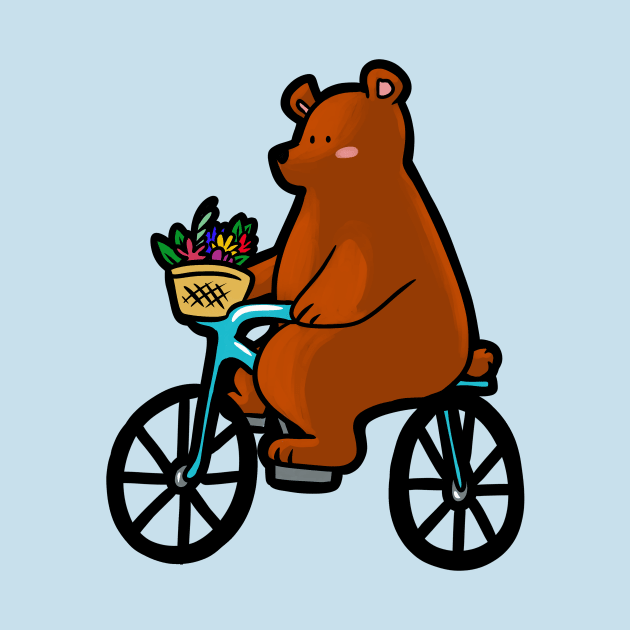 Bears on Bikes by StripedCactusArt