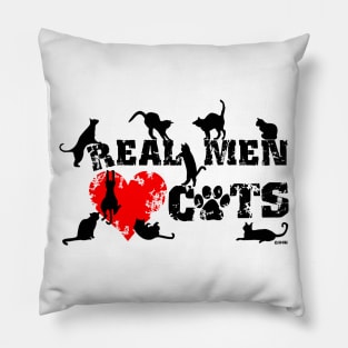 Real Men Love Cats, Cats Have 9 Lives Pillow