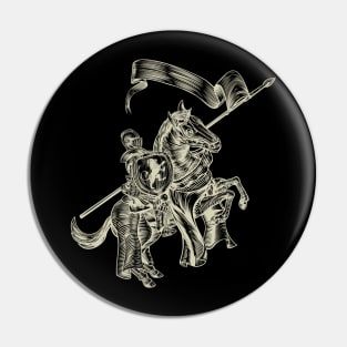 Medieval knight on a horse Pin