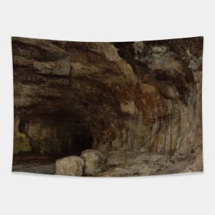 Grotto of Sarrazine near Nans-sous-Sainte-Anne by Gustave Courbet Tapestry