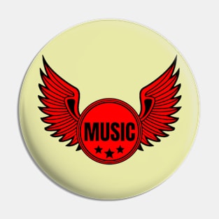 Music wing Pin