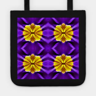 Royal Purple Violet Primrose With Gold Pattern 1 Tote