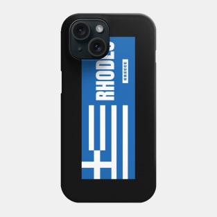 Rhodes City with Greek Flag Phone Case