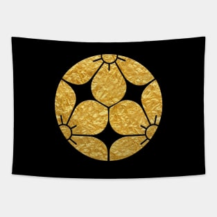 Japanese Mon Mitsuwari Kikyo Tapestry