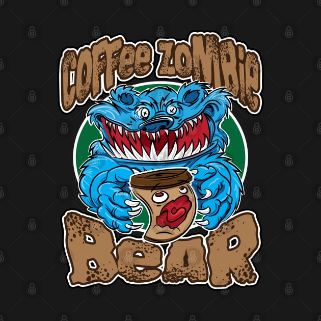 Coffee Zombie Bear by eShirtLabs