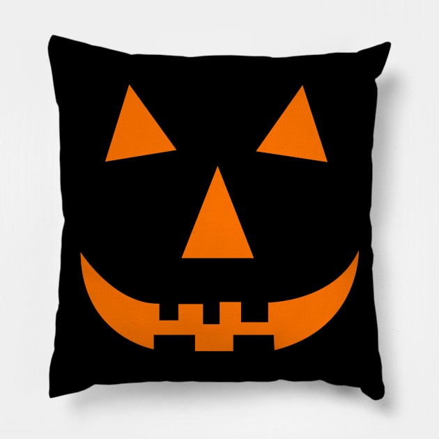 Jack O' Lantern Pumpkin Halloween Design Pillow by ChrisWilson