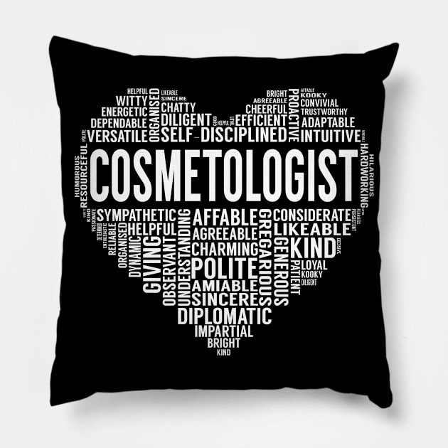 Cosmetologist Heart Pillow by LotusTee