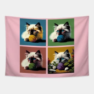 Birman Pop Art - Cute Kitties Tapestry